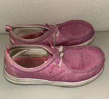 Eddie Bauer Pink Canvas Loafers Girl Size 2 Shoes