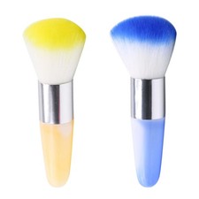 2 Pcs Nail Art Dust Brushes Nail Powder Cleaner Brush for Salon Home Use