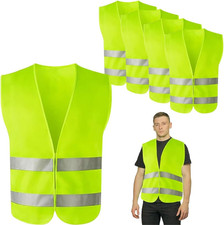 Warnwesten Auto, 5 Stück Warnweste Auto Sicherheitsweste Warnweste Gelb, Pannenw