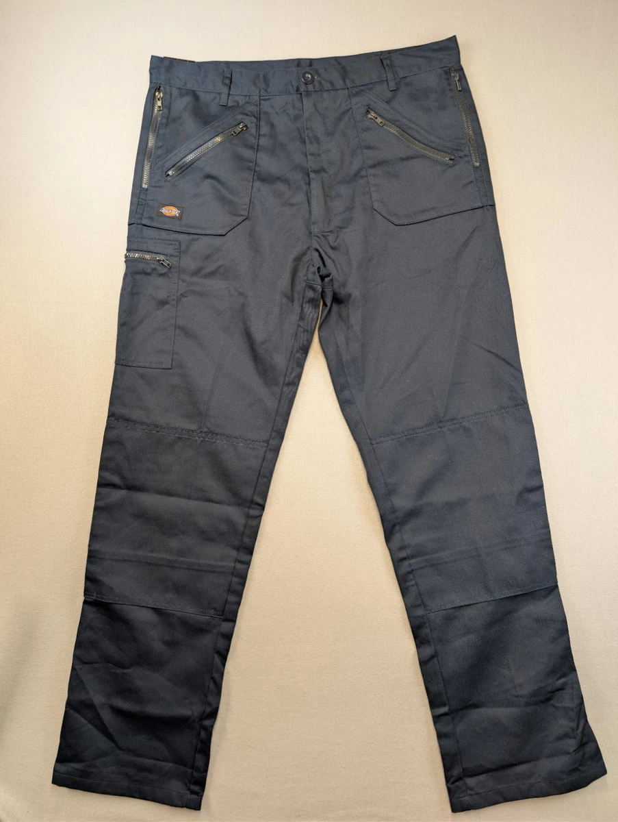 Dickies Pantaloni Da Lavoro RedHawk Action Per Uomo Blu Navy Cotone, Poliestere, Lunghezza 33in