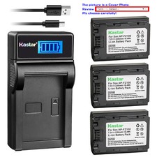Kastar Battery LCD Charger for Sony NP-FZ100 BC-QZ1  Sony Alpha a9R Camera