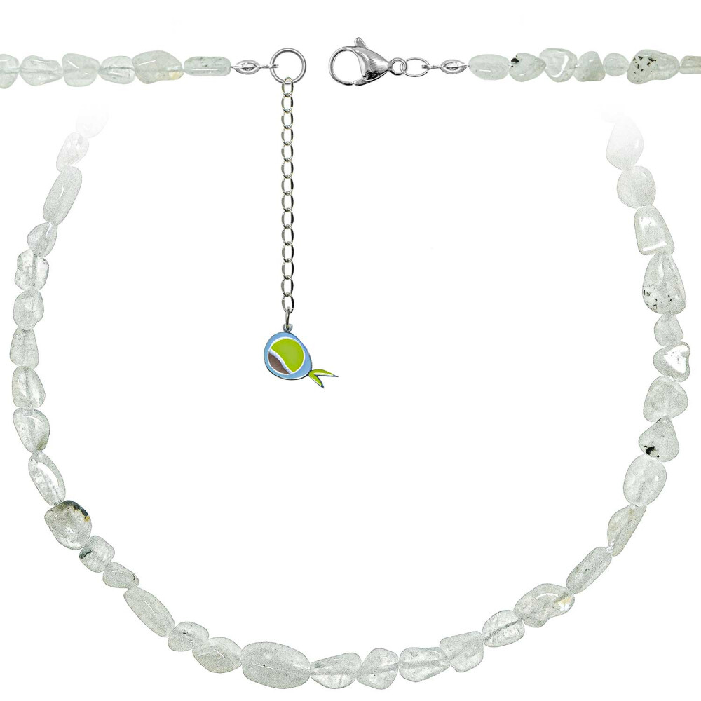 Collier en pierre de lune blanche véritable et perles de 5 à 8 mm haut de gamme