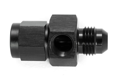 1/8'' NPT Sensoradapter Dash 6 Innengewinde/Außengewinde Schwarz eloxiert
