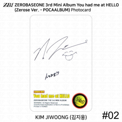 ZEROBASEONE ZB1 You had me at HELLO Zerose Ver Pocaalbum Official