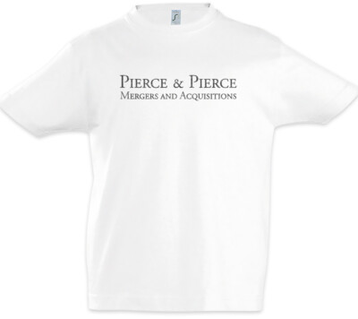 Pierce & Pierce Kinder Jungen T-Shirt American Schild Firma Logo Psycho Banker