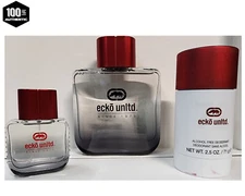 Marc ECKO UNLIMITED 72 - 3 PC Set for Men-3.4oz EDT Spray+2.5 oz Deo+.5oz EDT Sp