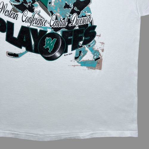 Vintage 1994 NHL Dallas Stars Western Conference Playoffs T-Shirt - Picture 9 of 14