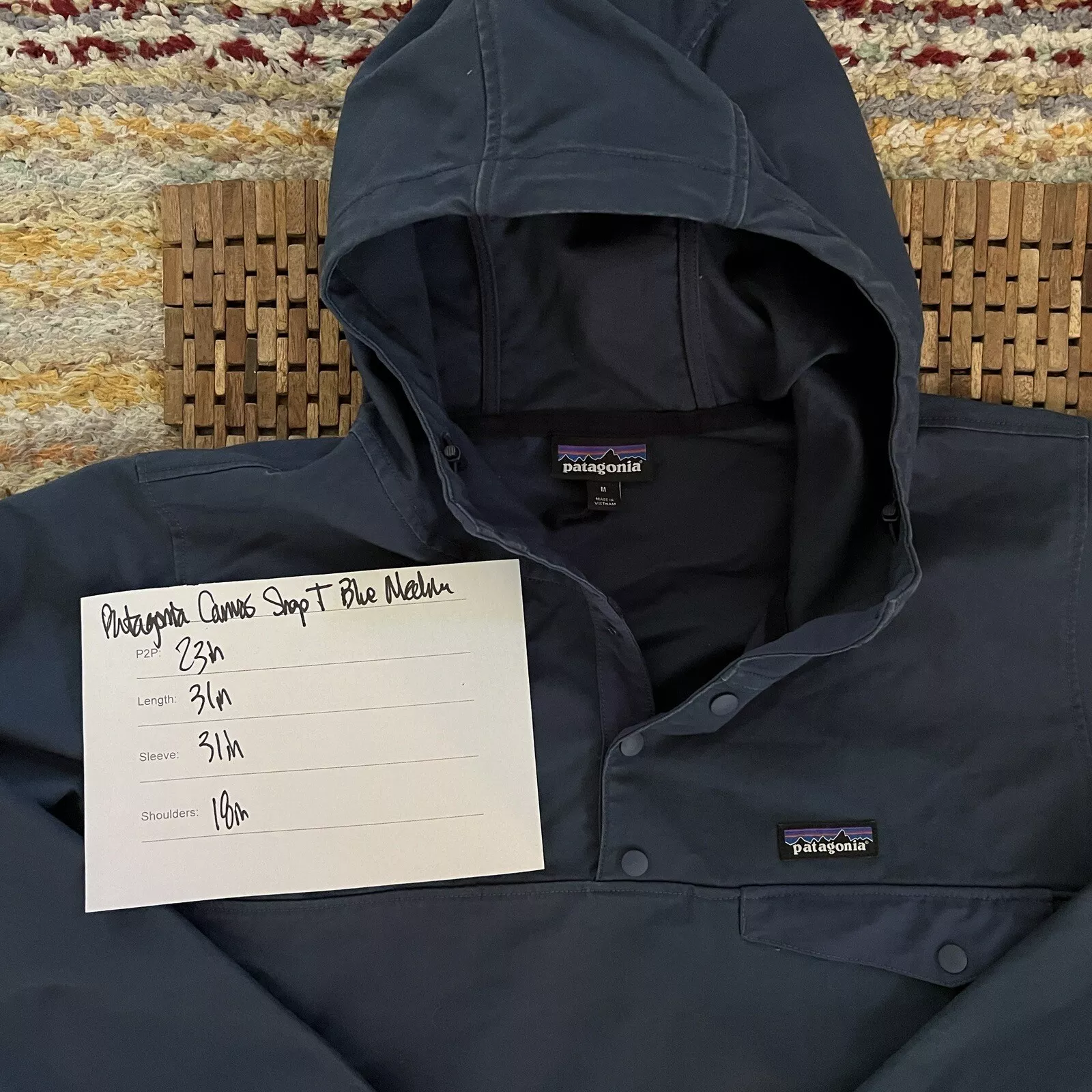 patagonia canvas snap t anorak hoodie