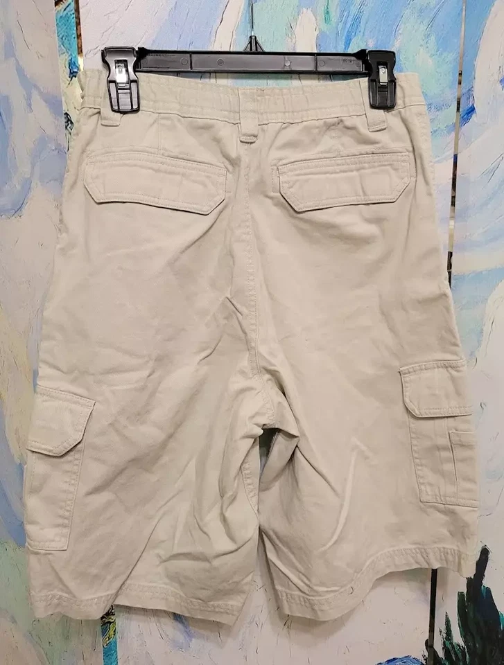 Pantalones Cortos Desteñidos Glory Niños Beige Tostado Color Caqui Sólidos Talla 18 RN 52469 Foto 3 de 3