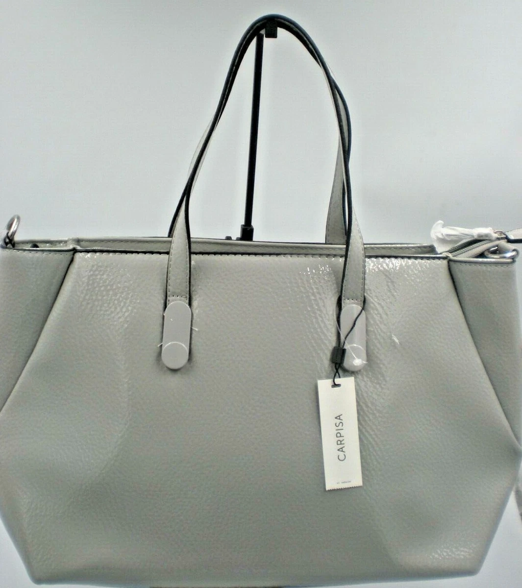 NWT Carpisa Light Grey Women Shoulder Bag Hand Bag Made in Italy