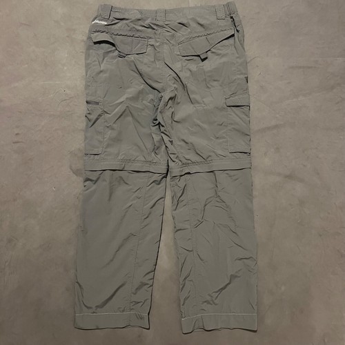 Columbia Omni Shade Men's Convertible Outdoor Hiking Pants Gray Size 36x32 - Picture 3 of 8