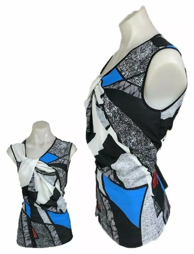 Top de playa Meredith & Moore City nuevo con etiquetas precio de venta sugerido por el fabricante $159.90 1/xs azul/rojo/B&W High Street - Imagen 2 de 3