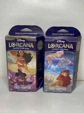 Disney Lorcana The First Chapter Starter Deck 2x Two New Sealed Boxed