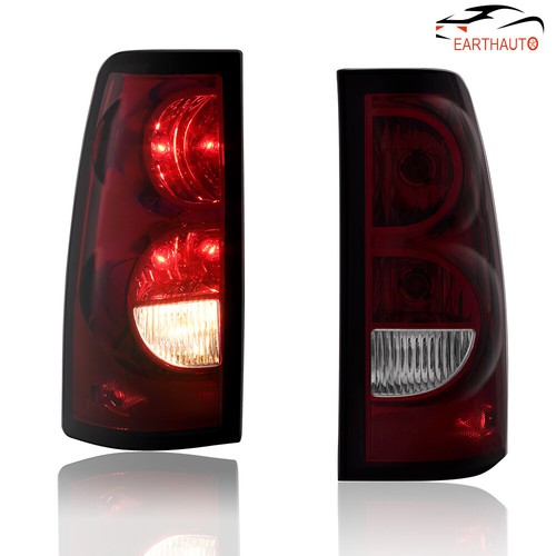 2X Smoke Lens Rear Tail lights Assembly w/ Bulbs For 2003-2006 Chevy Silverado - Picture 4 of 12