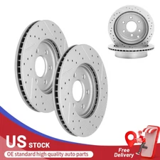 Front+Rear Drilled Disc Brake Rotors for Nissan Xterra Frontier Suzuki Equator