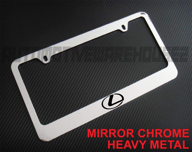 LEXUS LOGO CHROME METAL LICENSE PLATE FRAME eBay