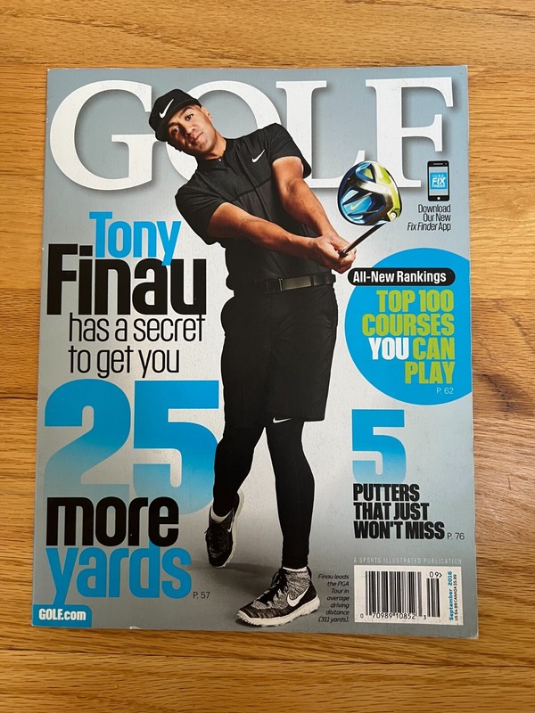 GOLF magazine September 2016 Tony Finau cover NO MAILING LABEL Excellent cond