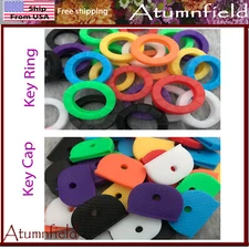 Key Cap ring Rubber Key Identifier Cover, Color Coded Key ID Tags 