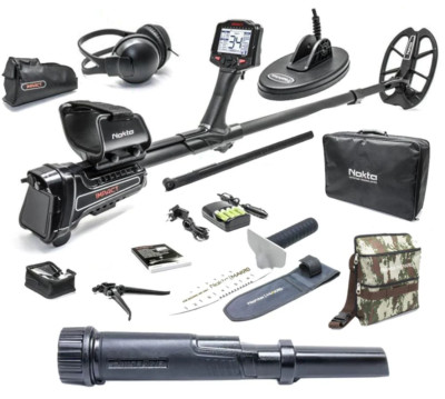 Nokta Makro Impact Pro Metal Detector Package with Nokta PulseDive Pointer, Find