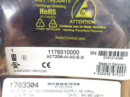 WEIDMULLER 1176010000 ACT20M-AI-AO-E-S Signal isolator / CONVERTER New - Picture 6 of 6