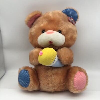 Vintage DanDee ice cream cone teddy bear plush stuffed toy Dan Dee