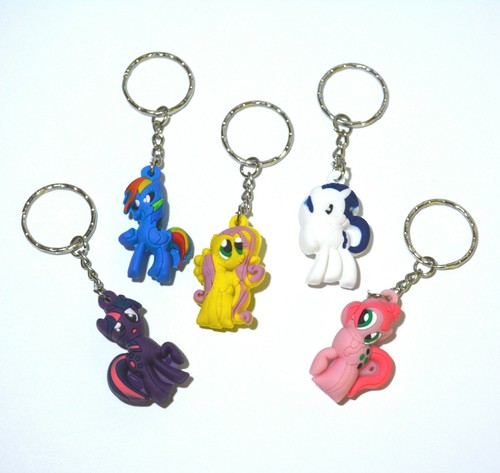 Girls Party Bag Fillers Little Pony Key Rings Key Fobs Children Stocking Gift - Picture 5 of 12