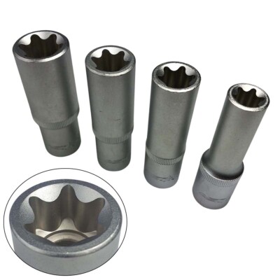 ASTA 1/2'' E-Torx Steckschlüssel lang E12-E24 Außen-Torx Einsatz Stecknuss Nüsse