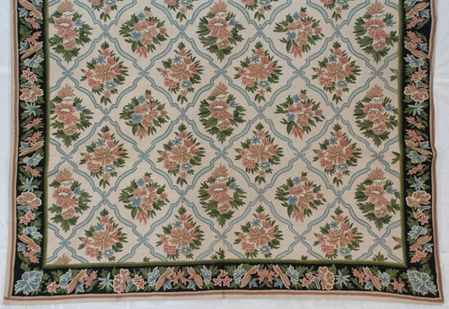 RRA 9x12 Chain Stitch Rug Floral Trellis Design Ivory Carpet 40109 - Bild 3 von 3
