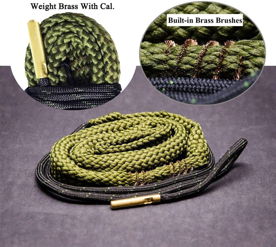 GUGULUZA Gun Cleaner Snake Cleaning Kit for Pistol .380 .38, 357 Cal