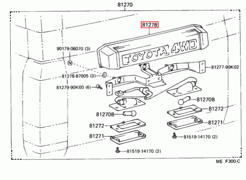 Genuine LandCruiser 75 Series Troopy Number License Plate Light Lamp Cover - Picture 13 of 13