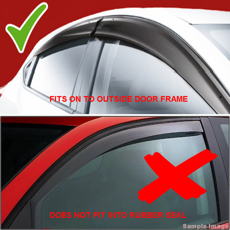 Wind Rain Sun Smoke Deflectors For Renault Megane MK4 Berlina 4 Door