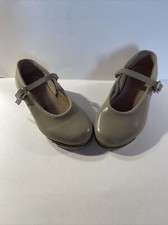 Bloch Girls Tap Dance Shoes Mary Jane Tan Beige Strap Girls 8M