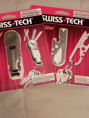 Swiss Tech Lot Of ''24'' Stainless Multi Tool/Key Chain Great Gift 12 Each Kind