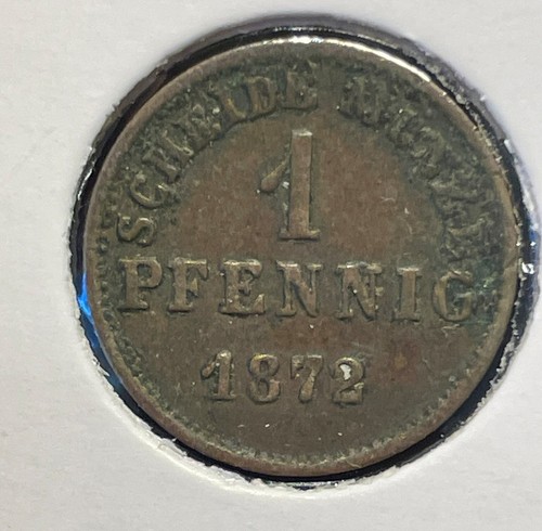 Germany Hessen 1 pfennig 1878 Ludwig III KM#337 Copper aVF B1682 - Picture 2 of 8