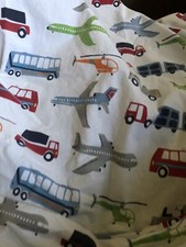 pottery barn kids trains helicopters vehicles etc cotton fitted regular sheet