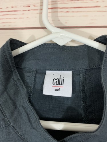 Cabi Twilight Asymmetrical Moto Jacket Womens Size Medium Zipper Gray Blue 3023 - Picture 3 of 9
