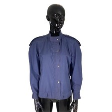 Women’s Issey Miyaki Sport 80’s Blouson Jacket Blue Size 9 Uk 10