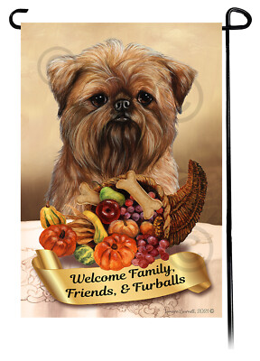 Thanksgiving Garden Flag - Brussels Griffon 027
