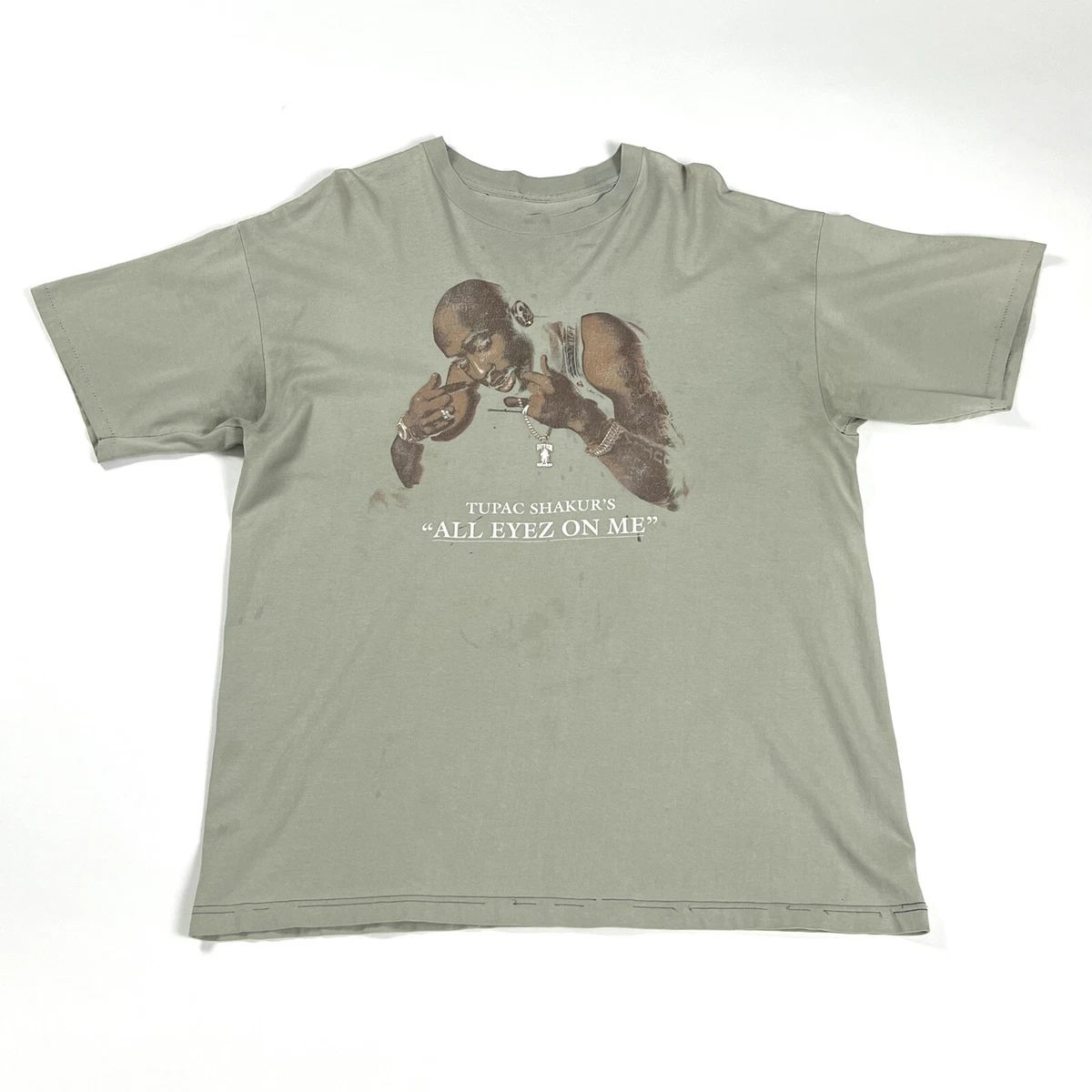 Vintage 90s 2pac Tupac Shakur All Eyez On Me Faded Tee Snoop Dogg Rap Tees