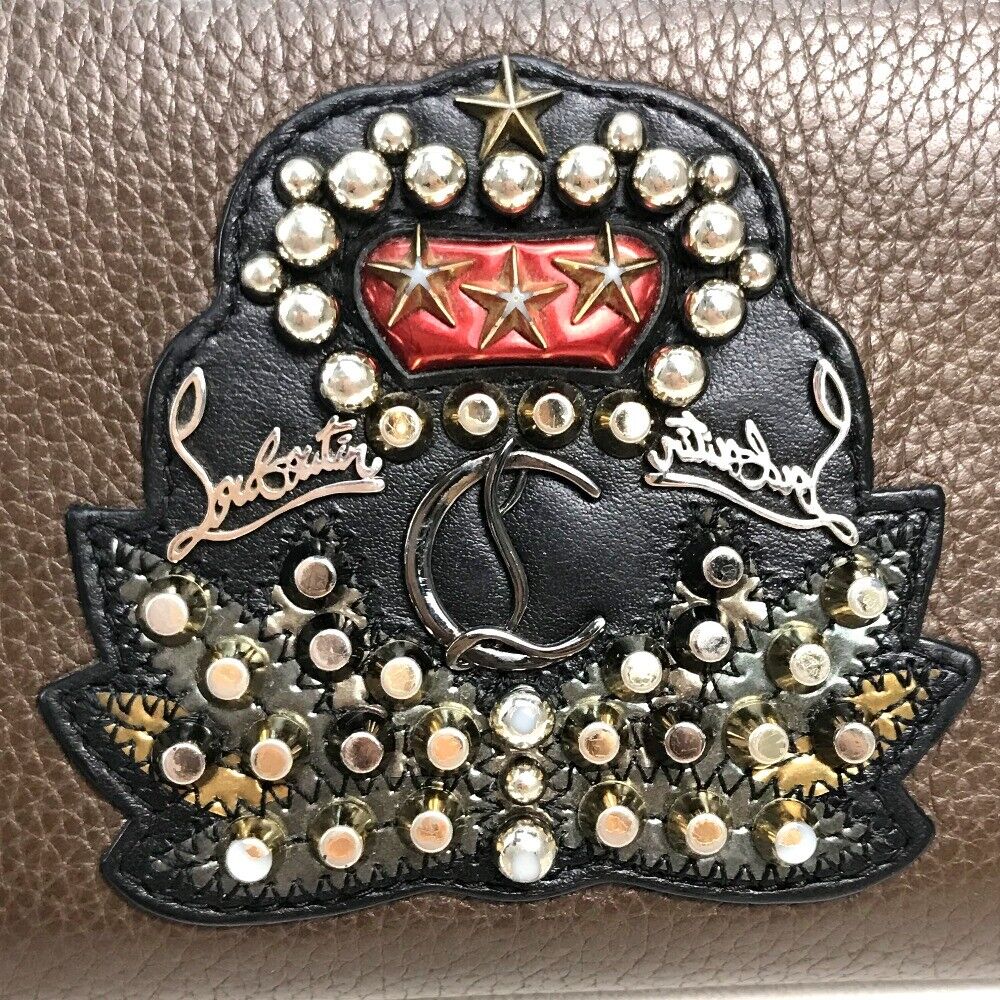 CHRISTIAN LOUBOUTIN Panettone Logo Studs Zip Around Wallet CHRISTIAN LOUBOUTIN Panettone Logo Studs Zip Around Wallet