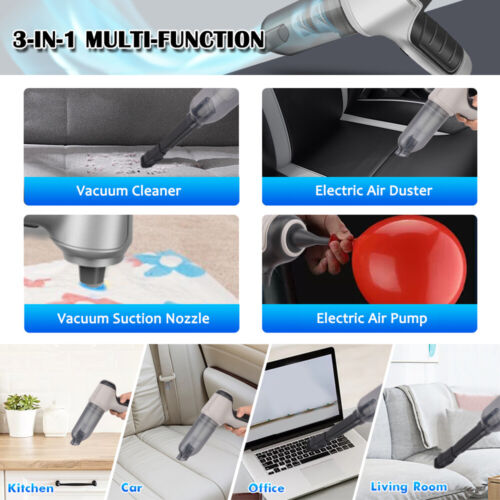Aspiradora de mano inalámbrica de 120 W pequeña mini portátil coche auto hogar inalámbrico - Imagen 5 de 23