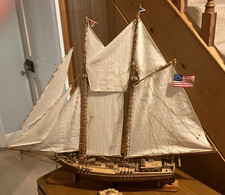 A Wooden Model Ship of The American Flying Fish, a Schooner launched in 1860