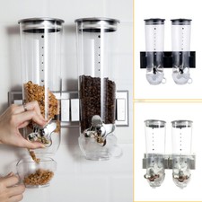 Müslispender Wandmontage Cerealienspender Doppel Cornflakes Spender Behälter 3L