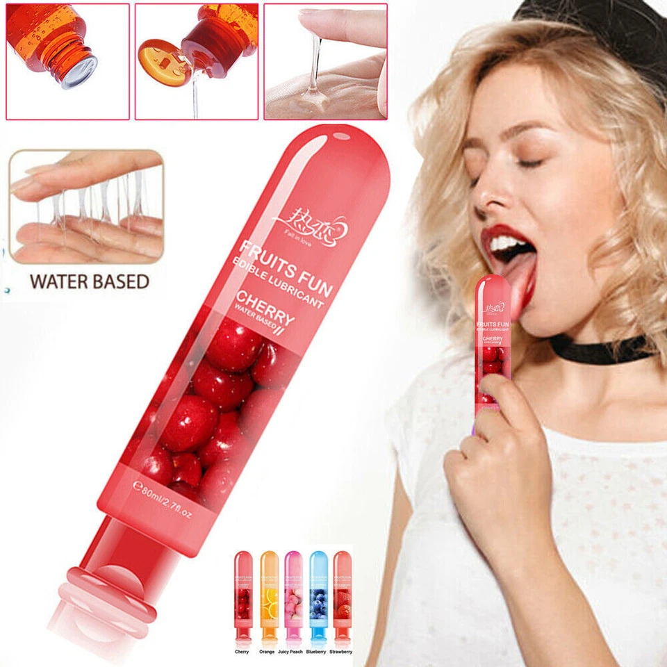 Lubricante lubricante sexual con sabor a fruta comestible a base de agua suave masaje oral gel de aceite Foto 3 de 4
