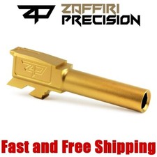 Zaffiri Precision Match Barrel for Glock 43/43X - Gold Titanium Nitride