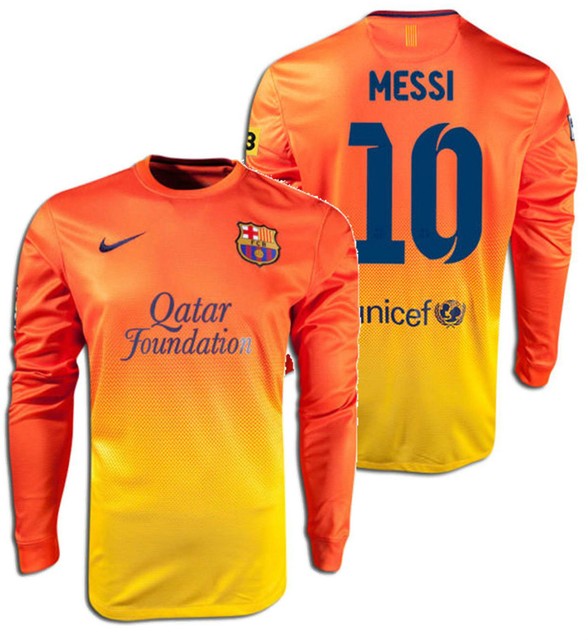 NIKE LIONEL MESSI FC BARCELONA LONG SLEEVE AWAY JERSEY 2012/13 eBay