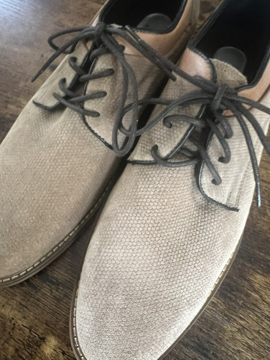 Joseph Abboud Mens Cannon Honey Comb Brown Suede Oxfords  display picture 1