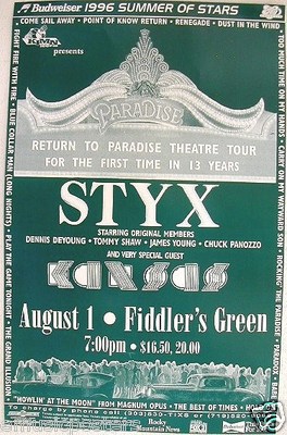 ミュージシャン 1996 Styx- North American tour STYX & KANSAS 