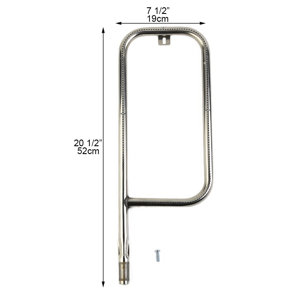 Edelstahl-Brenner Für Weber Q200 Q220 – 52 X 19 Cm, Inkl. Schraubenzubehör