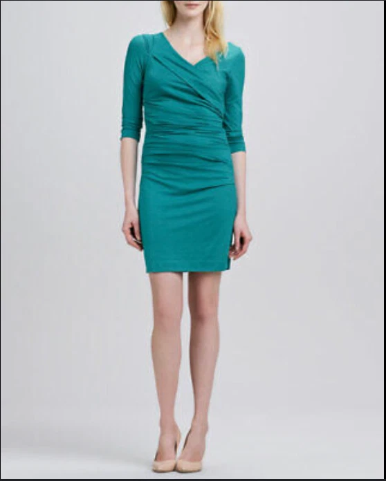 emerald green shift dress uk Ballerina Wrap Top – Diane von Furstenberg main image 1